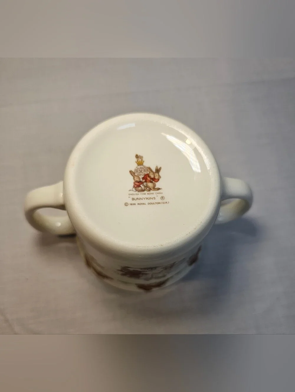 1936 Royal Doulton Children's Bunnykins Story Ceramic Plate and Mug Set